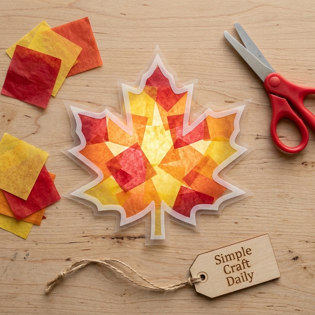 Fall crafts for kindergarten handprint tree with colorful autumn leaves