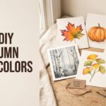 DIY autumn watercolor ideas collection with leaves, pumpkins, landscapes, and botanical paintings.
