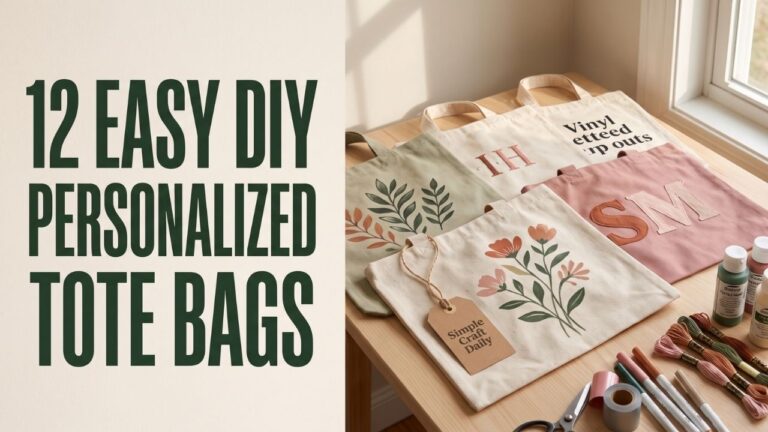 Collection of DIY personalized tote bags with painted, embroidered, vinyl, and appliqué designs