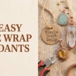 DIY wire wrap pendants collection with crystal stones, copper wire, and jewelry tools