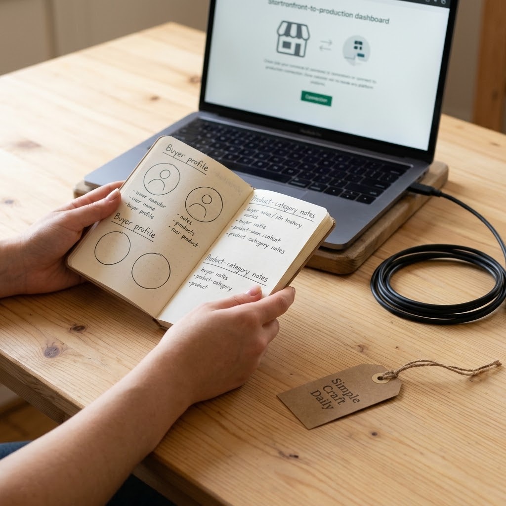 Print on demand for Etsy production partner connection workspace