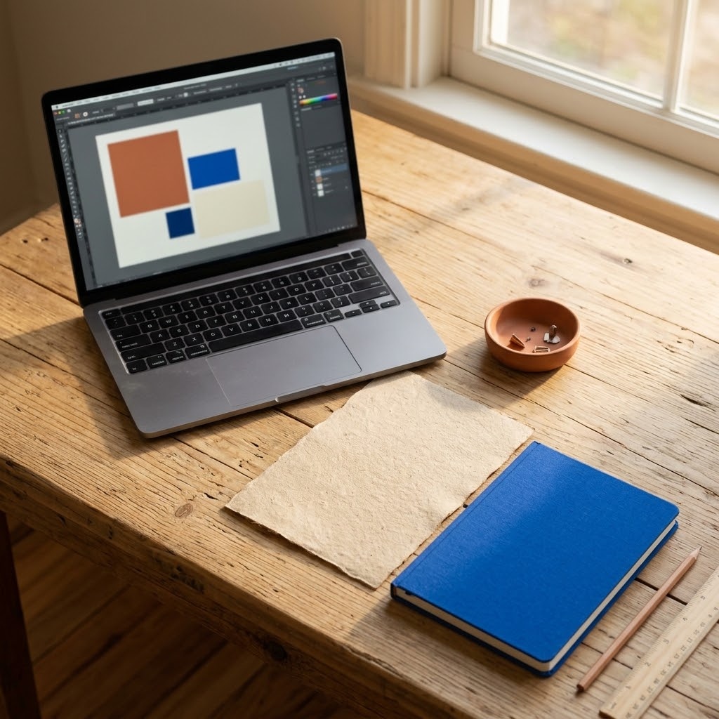Print-on-demand product setup with sample mailer and design workflow